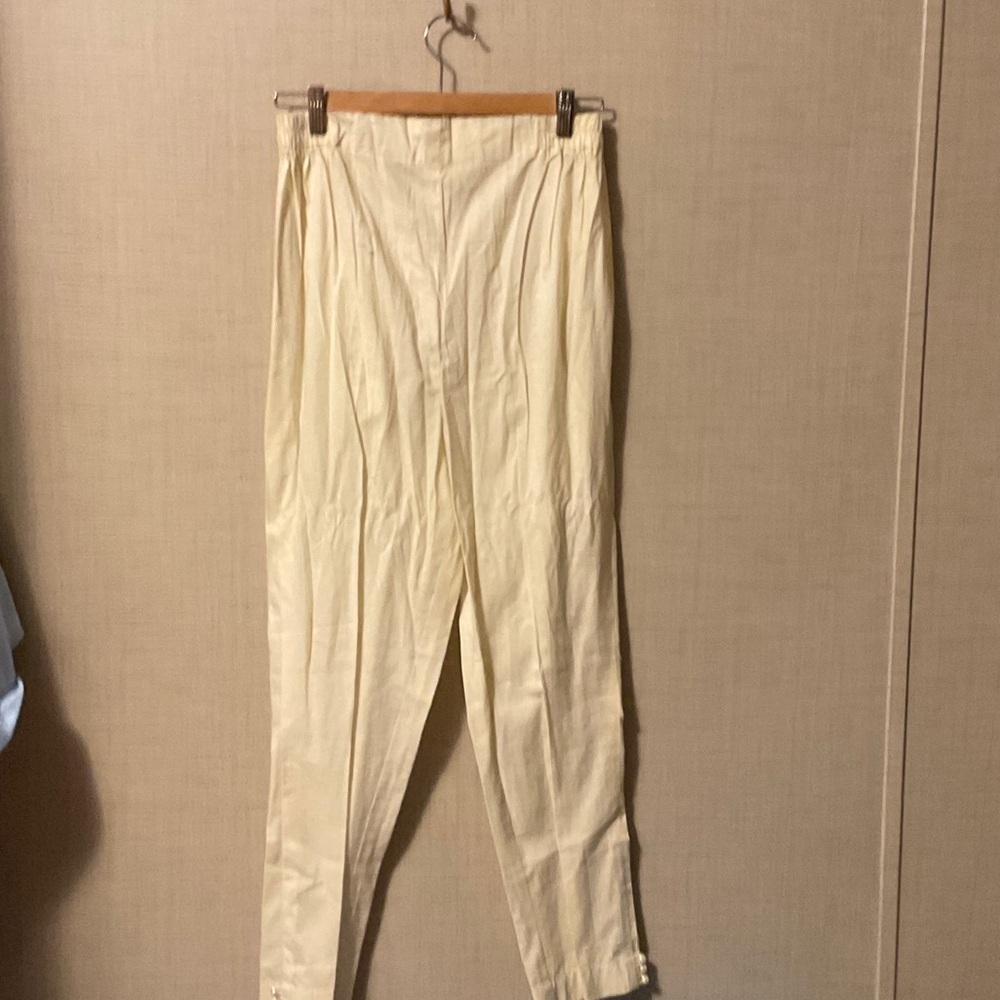 Women's Cream Straight Leg Pants